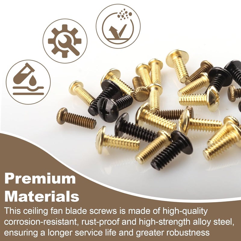FCleap 7701600 Ceiling Fan Blades Screw, Compatible with Westinghouse Ceiling Fan/Light Fixture, Assorted Screws - 1/2 inches (28 Count) - Image 3